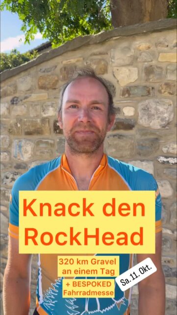 Knack den RockHead! 
320 km Gravelrunde an einem Tag + BESPOKED Dresden 
.
Wer fährt mit mir am Samstag, 11.10. die neue @rockhead.bike Gravel Strecke an einem Tag? 
👉 Offen für alle, welche einen 20 km/h Schnitt schaffen.
Es ist eine private Einladung, aber offen für die Gravelcommunity und ein perfekter Sachsenausflug, da in Dresden auch die @bespoked.cc Fahrradmesse auf dem Flughafen stattfindet. So bietet es sich an, am Sonntag der Messe einen Besuch abzustatten.
👉 Details ‼️
Ich stelle die Verpflegung Samstag Früh und Abend, sowie Sonntag Frühstück und einen Verpflegungspunkt am Samstag auf der Strecke. Sowie Fr. und Samstag Übernachtungsmöglichkeit im Schlafsack. Parkplätze sind auch ausreichend vorhanden.
👉 Start und Ziel: Porschdorf (Bad Schandau), Tischlerei Leskowitz
👉 Anreise: 
Wer mag am Freitag, 10.10. 18 Uhr ab Dresden Neustadt (45km) zur Halle. Übernachtung (Schlafsack/ Isomatte mitbringen)
Start RockHead Sa. 11. Okt. 4:00 Uhr 
Wir machen drei Pausen: Frühstück/ Mittag/ später Nachmittag
Ankunft: zw. 21 und 22 Uhr - Lagerfeuer grillen, ausklingen lassen.
Abreise Sonntag: 9 Uhr mit dem Rad zurück nach DD zum Flughafen und Besuch der Bespoked Radmesse.
👉 Es ist natürlich auch möglich mit dem Auto in die Sächsische Schweiz zu kommen. 
.
Wer dabei ist: bitte bei mir per PN oder per Email melden (markus@markus-weinberg.de)
.
Wichtiger Hinweis: Es ist eine Privatveranstaltung und ich übernehme keinerlei Haftung.
👉 Wer offizieller RockHead Finisher werden möchte, kauft sich bitte auf der RockHead Webseite ein schönes Startpaket. Die GPX Daten kann man da auch herunterladen - ist aber keine Voraussetzung zum mitfahren- wäre aber schön, ich möchte die Idee und die wunderbare Route vor meiner Haustüre ja gern unterstützen.
Ein Projekt was auch von @simplysaxony supported wird.
👉 wir fahren insgesamt ca vier Stunden im Dunklen- bitte an Licht denken. Ich kann zwei Sets von @supernova__design Lampen verleihen (einmal Dynamo, einmal Akku).